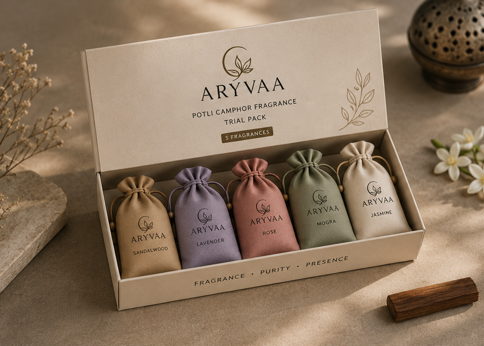 ARYVAA Premium Camphor Home/Car Diffuser Trial Pack