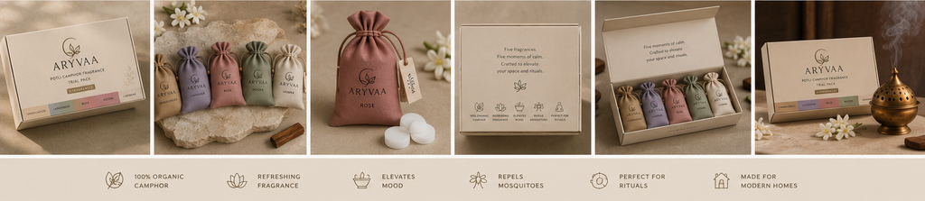 ARYVAA Premium Camphor Home/Car Diffuser Trial Pack