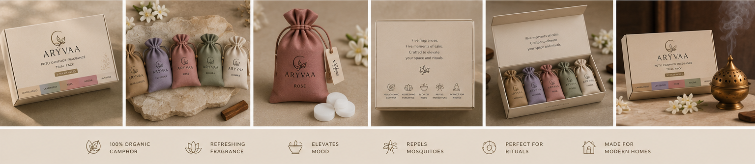 ARYVAA Premium Camphor Home/Car Diffuser Trial Pack